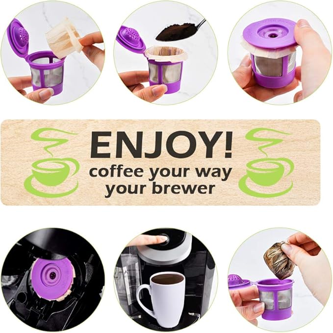 CAPMESSO Disposable Coffee Paper Filters Replacement Kerig Filter Compatible with Reusable Single Serve Pods Keurg Coffee Maker- 600 Count (Natural)