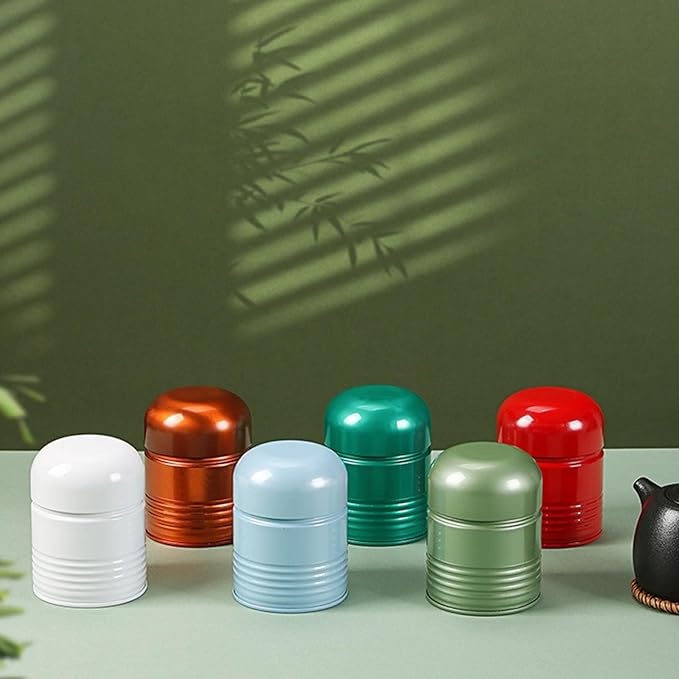 Tea Storage Box Creative Tea Canister Versatile Tinplate Canister Tea Set Accessory Small Tea Containers for Tea Lovers Tea Storage Containers Loose Leaf