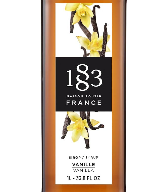 1883 Vanilla Syrup for Drinks – 1 Liter Plastic Bottles (Pack of 6) – Premium Beverage Syrup for Coffee, Tea, Cocktails, Lattes & Desserts