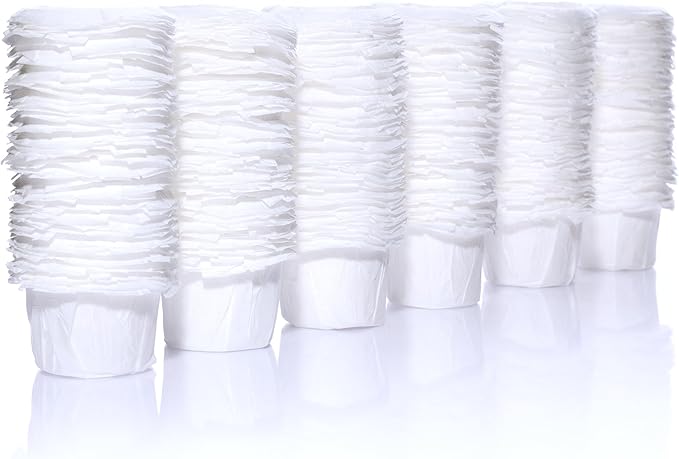 Disposable K Cup Filters, 300 Count Disposable Paper Filters for Keurig Reusable K Cups, White