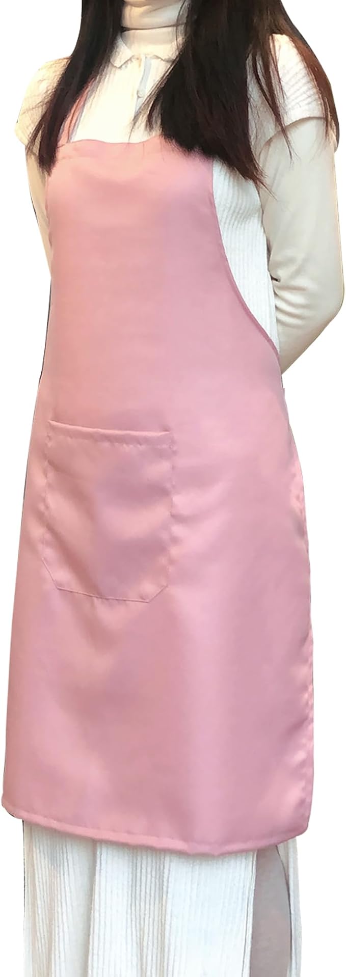 Bib Aprons- Mixed Color Apron with Pockets, for Kitchen Cooking Restaurant BBQ Painting Crafting by MIKIWELL
