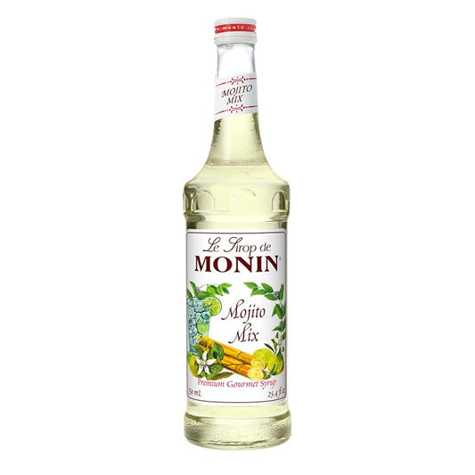 Monin - Mojito Mix Syrup, Sweet Herbal Mint Flavor, Great for Frozen Cocktails, Mocktails, & Delicious Desserts, Gluten-Free, Vegan, Non-GMO (750 ml) by Monin