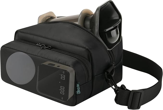 Beautyflier Travel Storage Bag Compatible with AeroPress Original Coffee Press, Microfilters, Mini Scale, Durable Organizer Case for Portable Coffee Maker, Fits Travel, Camping (Bag Only)