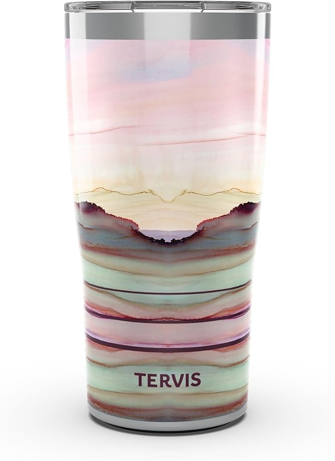 Tervis Traveler Inkreel - Sunrise Kaleidoscope Made in USA Double Walled Insulated Tumbler Travel Cup Keeps Drinks Cold & Hot,