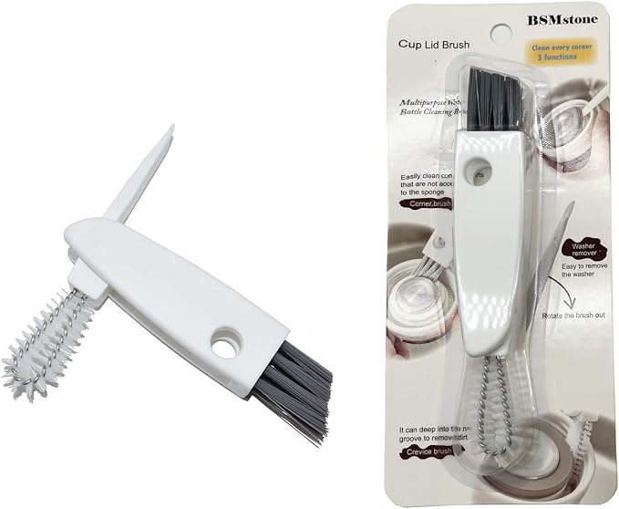 Tiny Cleaning Brush-Mini Multi-Functional Crevice Cleaning Brush, Water Bottle Cleaning Tools for Bottle Cup,Nursing Bottle Cup-1Pack… by BSMstonehouseholdsupplies
