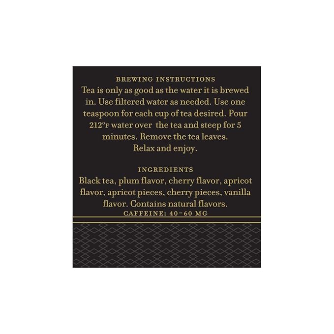 Harney & Sons Fruits d'Alsace, 4oz Tin of Loose Black Tea with Apricot & Cherry, and Fruit Flavors