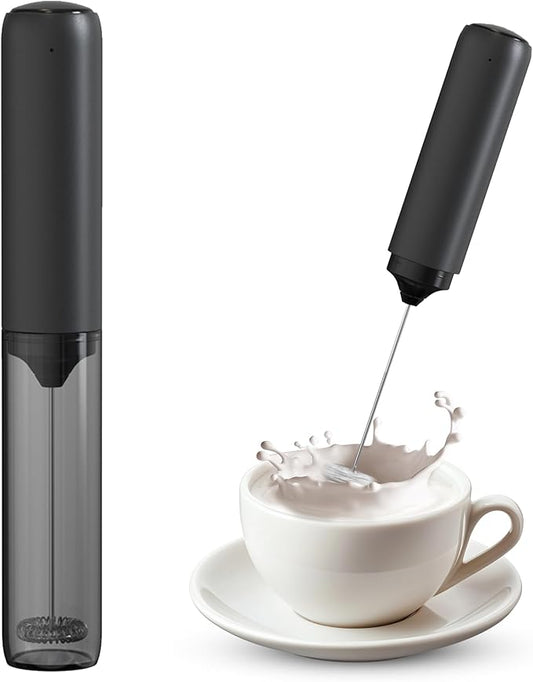 Portable Travel Frother with Case Mini - Rechargeable Handheld Milk Frother with Cover - Coffee Mixer Wand - Wisking Tool Electric Whisk - Coffee Stirrers Electric Whisker - Drink Mixer Handheld