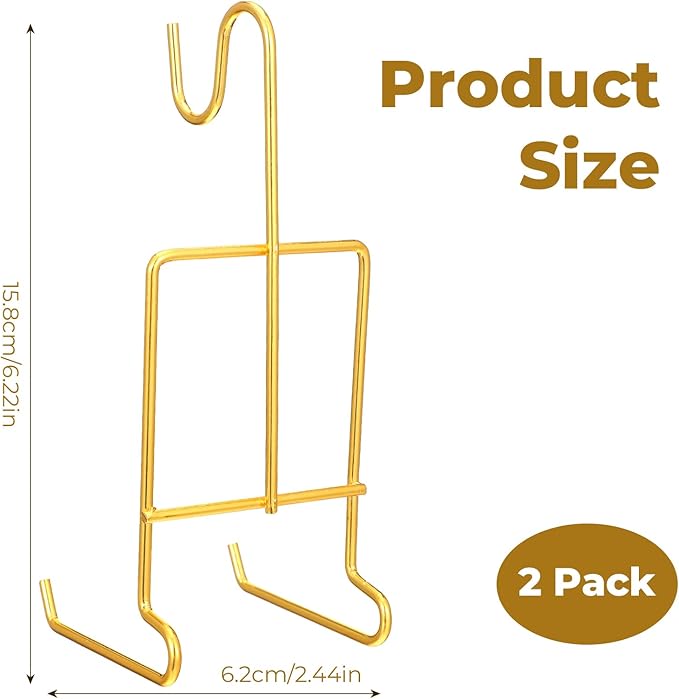 2 Pcs Tea Cup and Saucer Display Stand Metal Saucer Organizer Plate Coffee Mug Hanger Stand Tray Easel Holder Storage Rack for Afternoon Tea Party