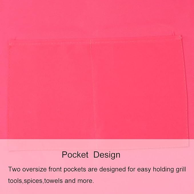 SINLAND Kids Aprons with Large Pocket 2 Pack | Adjustable Cooking Chef Aprons,Stain Resistant Toddler Apron for Baking Painting Gardening Boys Girls - Image 5