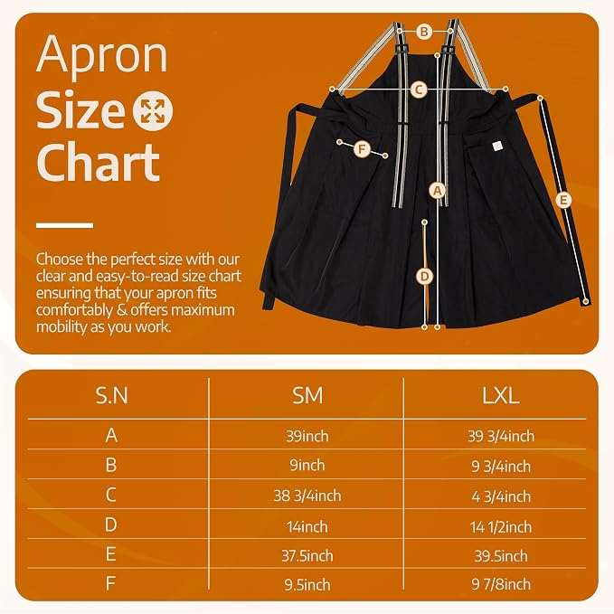 Premium Apron for Nail Techs, Hairstylists, Artists - 360 Full Coverage with Elastic Straps and 2 deep pockets - Image 6