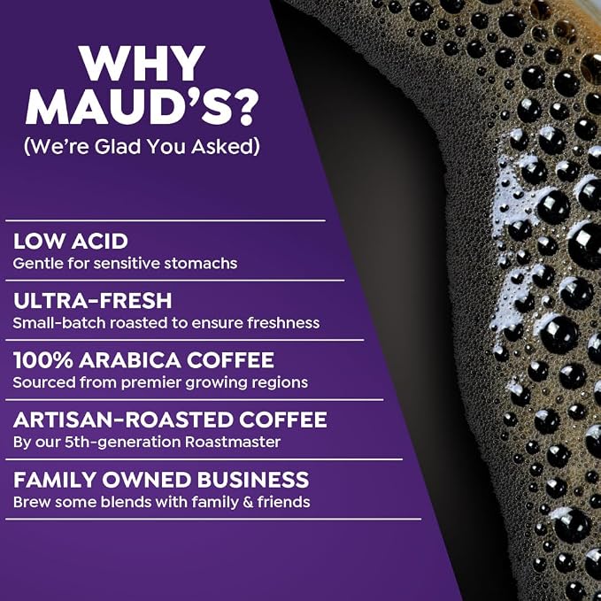 Maud's Vanilla Ube Flavored Coffee Pods, 18 ct, Medium Roast Flavored Coffee in Single Serve Pods – 100% Arabica Beans, Compatible with Keurig K Cups Maker - Image 4