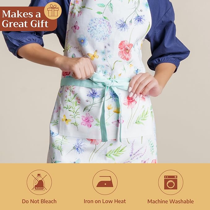 Maison d' Hermine 100% Cotton Apron for women with Pocket Kitchen Chef Apron for Men Cooking Mothers Day Gifts - Image 5
