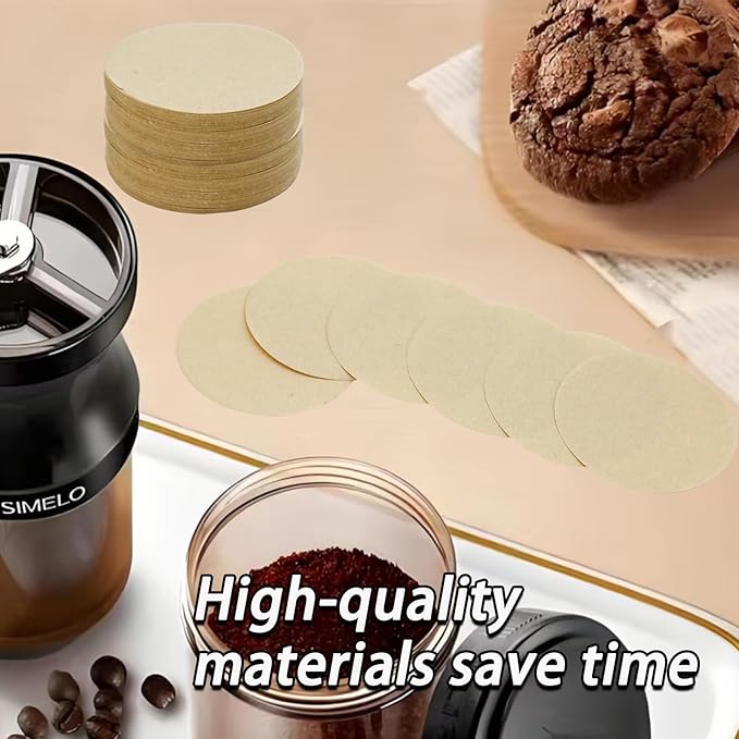 800 PCS Coffee Filter, 2.28 Inch Unbleached Round Coffee Paper Filter, Disposable Paper Filters for Aeropress Mocha Pot Espresso Maker(58mm)
