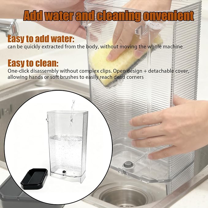 Water Tank Reservoir Compatible With Delonghi Nespresso coffee machine,Fit for Vertuo ENV135,ENV135B,ENV135BAE,ENV135GY,ENV135R,ENV135S,ENV135T,Water Tank/container for capsule coffee machine