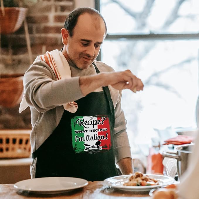 Chef Aprons for Men Women with Pockets, Kitchen Apron for Cooking Grilling Gifts for Dad Mom Birthday Christmas - Image 3