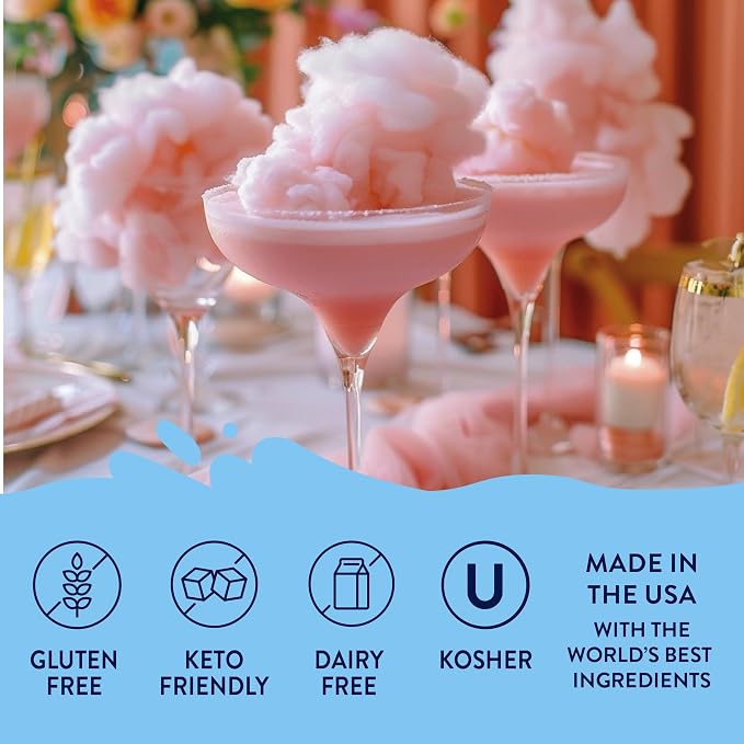 Jordan's Skinny Mixes Sugar Free Syrup, Cotton Candy Flavor, Fruit Flavored Water Enhancer, Drink Mix, Iced Tea, Lemonade, Drinks, Low Calorie Water Flavoring, Dairy & Gluten Free, Kosher, 25.4 Fl Oz, 2 Pack - Image 5