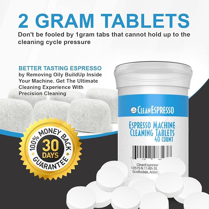 CleanEspresso - Designed For Breville Cleaning Kit - 40 Cleaning Tablets and 6 Water Filters for Breville Espresso Machines - 2g Espresso Machine Tablets - Image 4