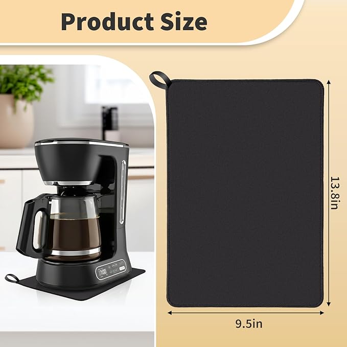 Sliding Pad for BLACK+DECKER Split Brew 12-Cup Digital Coffee Maker (CM0122)(13.8"×9.5")- Smooth Glide with Anti-Slip Base - Perfect Accessories Fit for Iced or Hot Coffee Machine