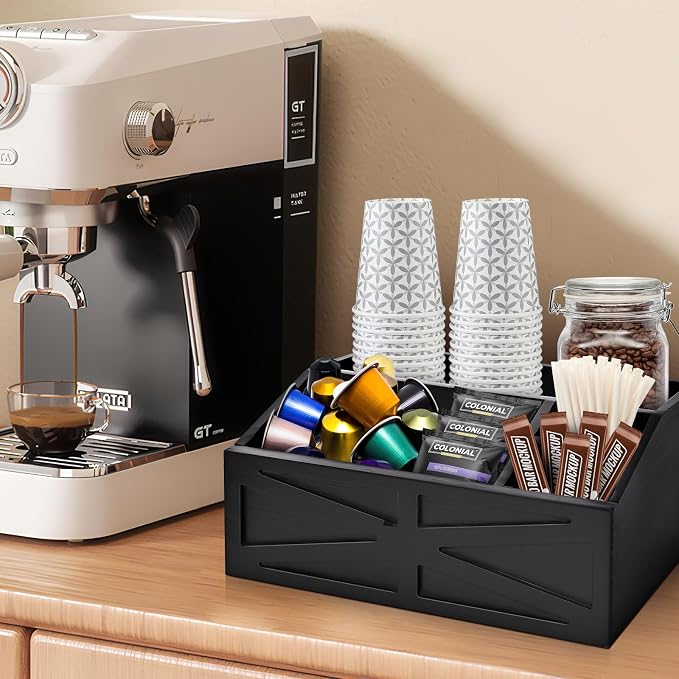 Coffee Station Organizer for Countertop, Coffee Bar Accessories Storage, Syrup Holder - Image 4