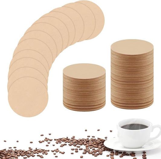 800 Pcs Replacement Filter Paper Unbleached Natural Round Coffee Filter Coffee Accessories Compatible with Aerobie Aeropress Coffee, Espresso Makers