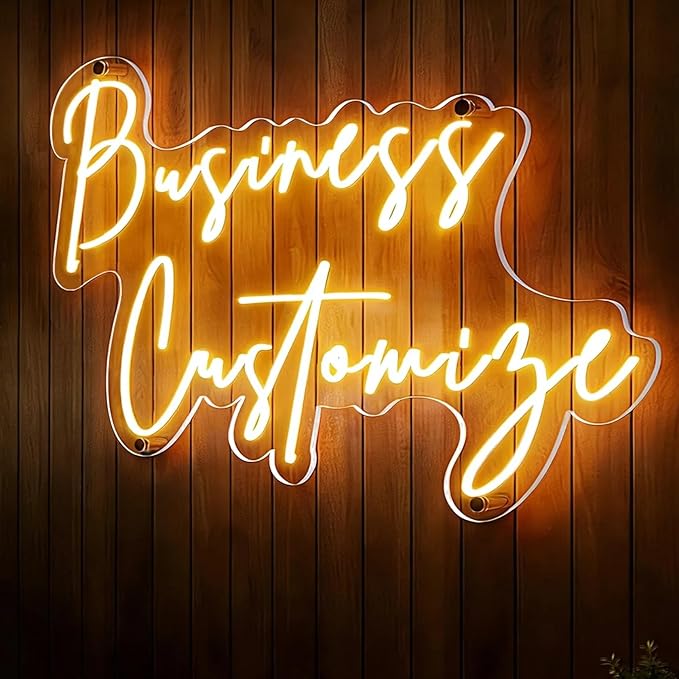 Custom Neon Signs, Neon Name Sign Customizable for Business. Personalized LED Logo Light Up Sign for Beauty Salon, Nail Bar & Cafe Wall Decor. Elevate Your Shop’s Vibe.