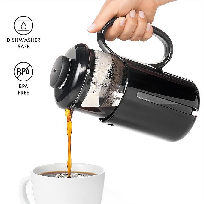 OXO BREW Venture Shatter-Resistant Travel French Press – 8 Cup