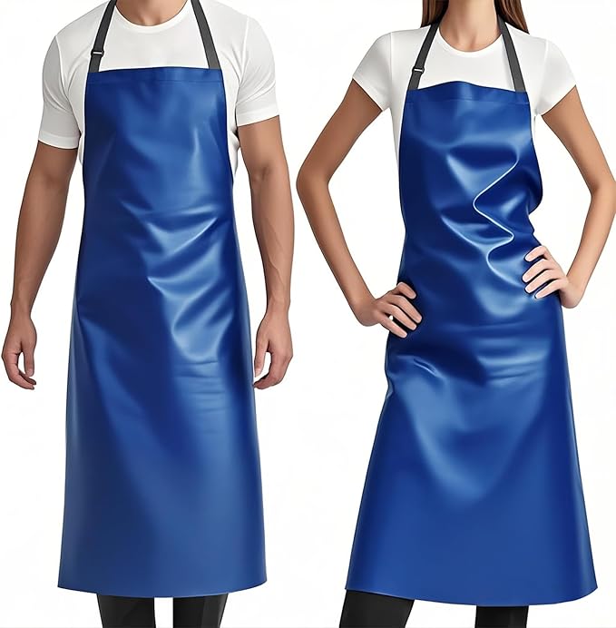 GoldPig Heavy-Duty Waterproof Apron, Chemical Resistant Rubber Vinyl for Industrial, Lab, Kitchen, Butcher & Grilling (40")