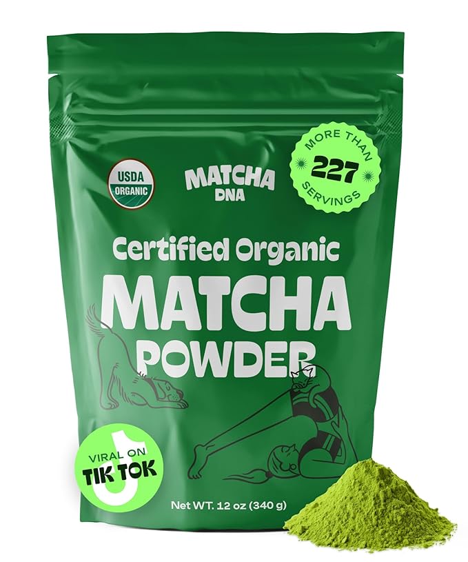 MATCHA DNA Certified Organic Matcha Green Tea Powder (12 oz BAG)