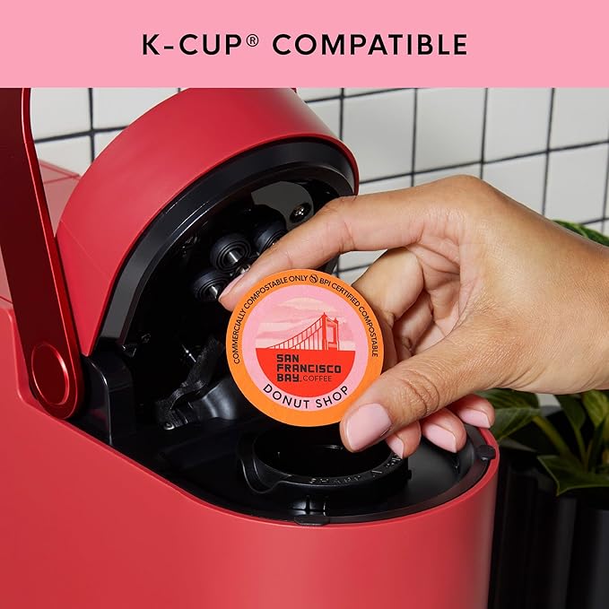 San Francisco Bay Compostable Coffee Pods - Donut Shop (36 Ct) K Cup Compatible including Keurig 2.0, Light Roast