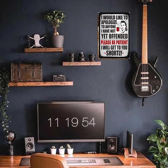 8x12inch Retro Metal Sign I Would Like To Apologize To Anyone I Have Not Yet Offended Metal Decor Vintage Funny Tin Plaque Wall Stickers For Garage Man Cave Beer Cafe Bar Pub Club Home Decor - Image 2