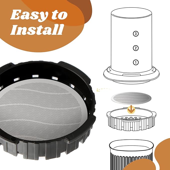 Metal Filter for AeroPress Go Travel Coffee Press Stainless Steel Reusable Coffee Filter for AeroPress Original Clear Coffee Filters Accessories Home Espresso Cold Brew French Press Filter