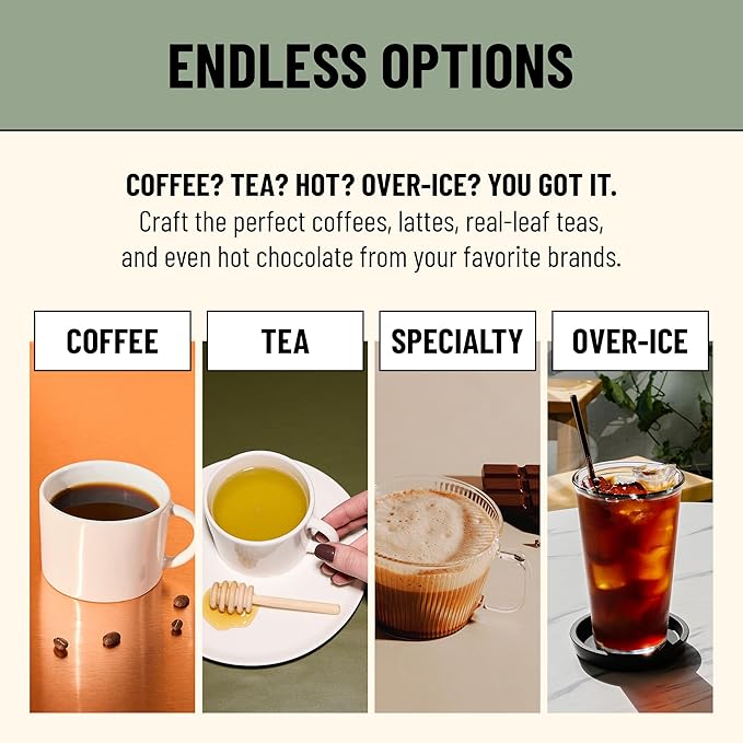 Flavia Aroma Brewer Bundle with 84 Freshpacks and 1 Merchandiser - Coffee Machine, Makes Coffee, Lattes, Tea, and other Hot or Iced Beverages with Single-Serve Freshpacks, Multiple Brew Sizes, Grey