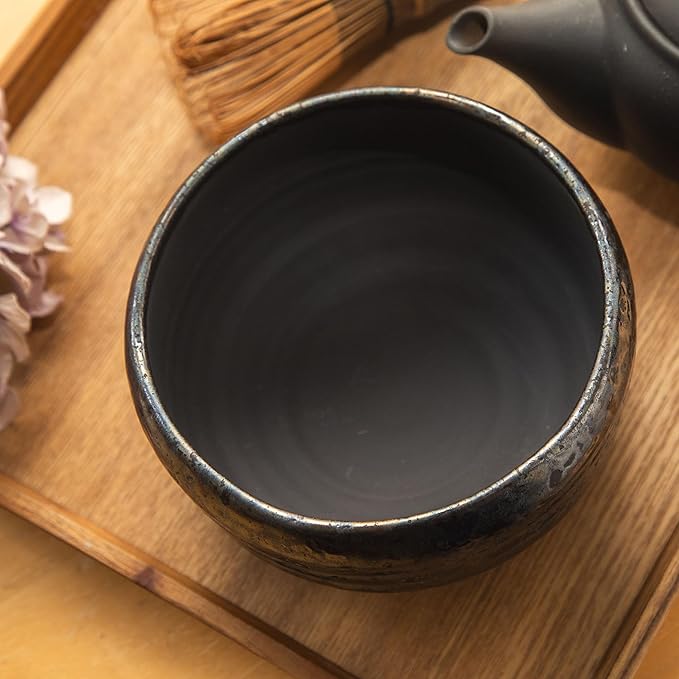 Asayu Japan Matcha Bowl, Handmade in Gifu Japanese Ceramic Chawan, 600ml, Dishwasher Safe for Tea Ceremoney, Green Tea, Pottery - Shirogane