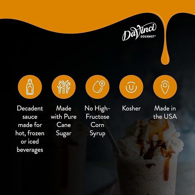 DaVinci Gourmet Sugar Free Caramel Sauce, 64 Fluid Ounces (Pack of 1) - Image 5