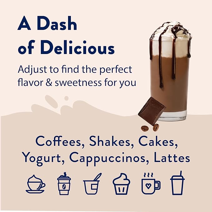 Jordan's Skinny Mixes Syrups Sugar Free Syrup, Chocolate Mocha Syrup, 12.7 oz, Zero Sugar and Zero Calorie Flavoring for Coffee, Protein Shake, Cocktail or Mocktail Drinks and More, Naturally Sweetened Line