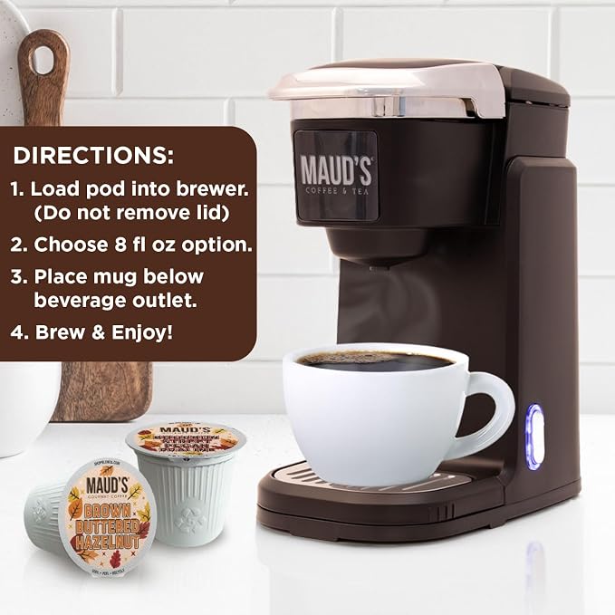 Maud's Fall Flavored Coffee Pods Variety Pack, 42ct, 6 Assorted Flavors, Medium Roast Coffee in Single Serve Pods – 100% Arabica Beans, Compatible with Keurig K Cups Maker - Image 7