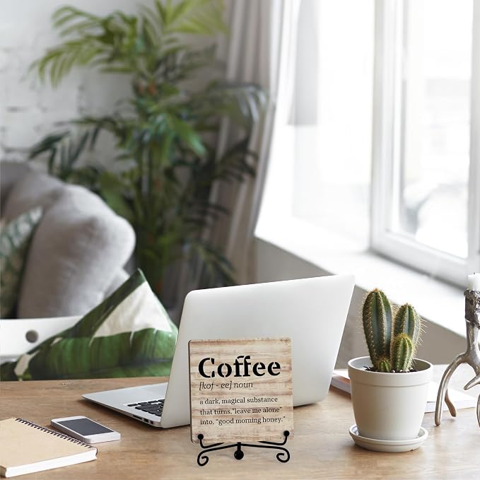 Coffee Bar Decor For Bar, Funny Cute Coffee Signs For Station Cafe Shop, Table Desk Kitchen Shelf Corner Decorations And Accessories (coffe-01) - Image 5