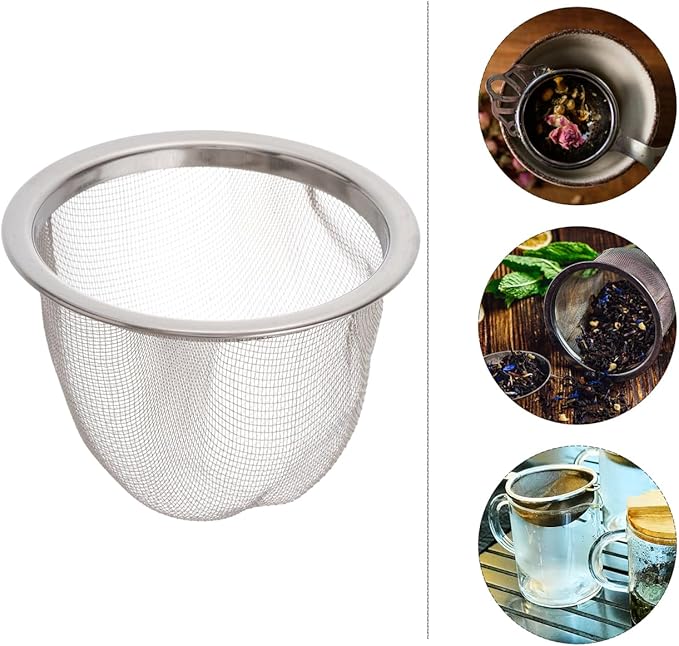 Yardwe Stainless Steel Tea Filter with Fine Mesh Strainer 2.5 Inch Infuser for Loose Leaf Tea Brewing at Home or Office