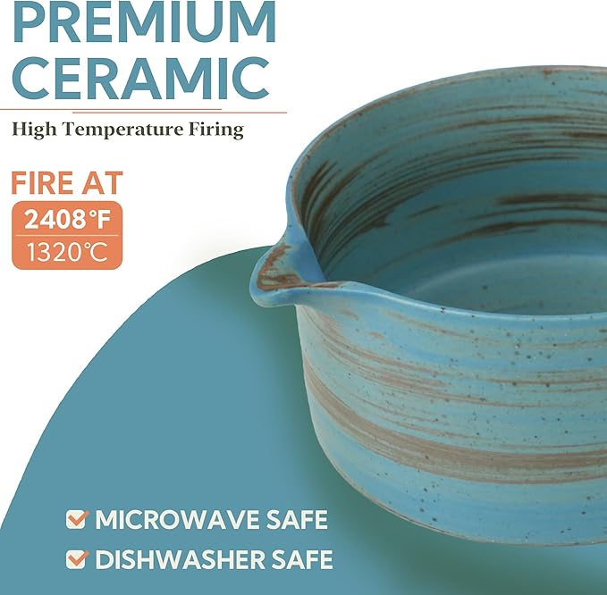 Japanese Matcha Bowl, Glazed Ceremonial Matcha Bowl with Whisk Holder for Matcha Powder/Matcha Tea