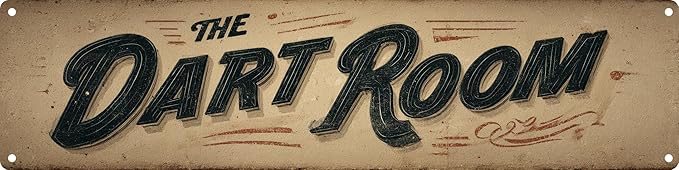 Vintage Tin Sign Retro Metal The Dart Room Signs For Home Decor Stylish Wall Art Plaques Gift For Home Bathroom Kitchen And Gothic Wall Decor In Every Room 4x16 In
