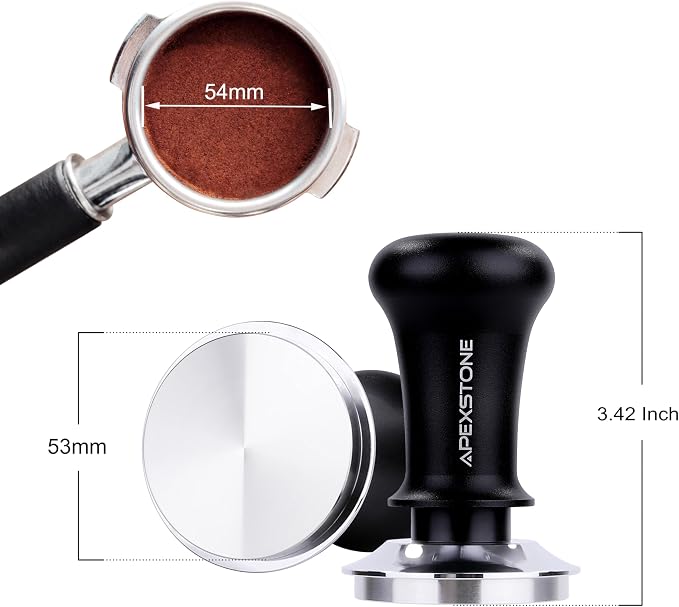 Apexstone Espresso Tamper 53mm Spring Loaded, Coffee Tamper Spring Loaded 53mm, Calibrated Espresso Tamper 53mm - Image 2