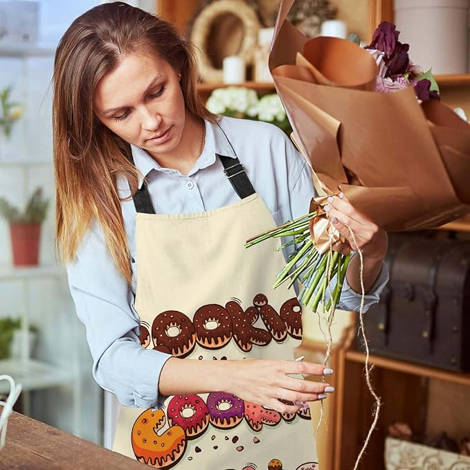 Cake Cookie Set Apron Adjustable Neck Bib Apron for Men Women,Suitable for Kitchen Cooking Waitress Chef Apron - Image 6