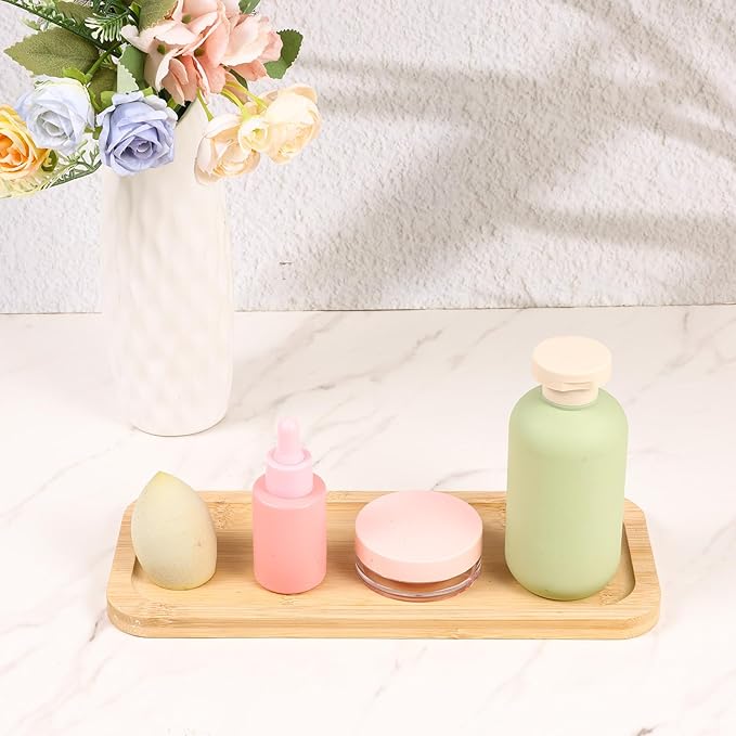 Bamboo Vanity Tray Bathroom Sink Vanity Trays Bathroom Counter Tray Bamboo Bathrooms Vanitys Trays Bathrooms Storage Vanitys Pallet for Organizing Decor Display Toilet Tank 11 X 4.5 X 0.5 Inch