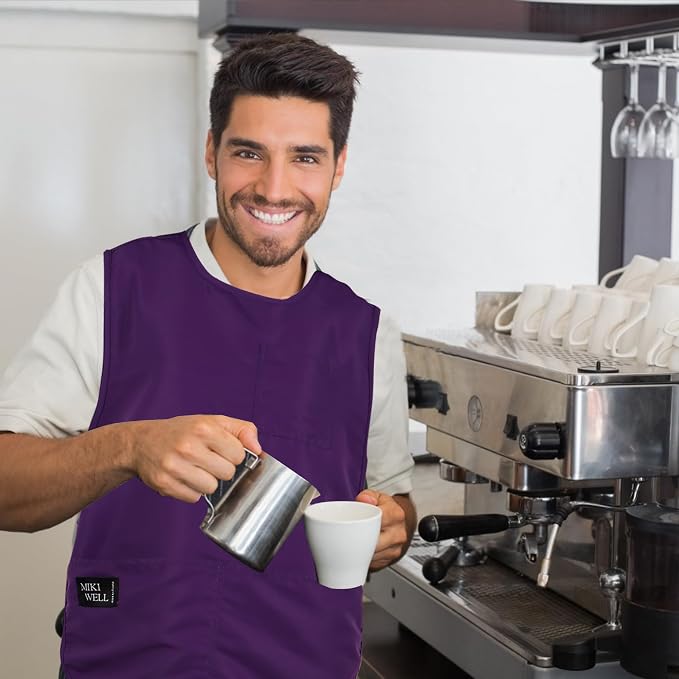 Waterproof Unisex Cobbler Apron with 4 Pockets Vest Style Ultralight Chef Waiter Work Overalls - Image 5
