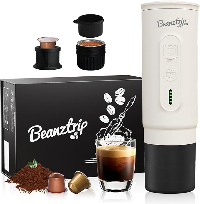 H02 PRO Portable Electric Espresso Maker, Women's Day Gift Coffee Machine Compatible with NS Capsule Original Pods & Ground Coffee, Mini Travel Espresso maker for Camping, Hiking, RV