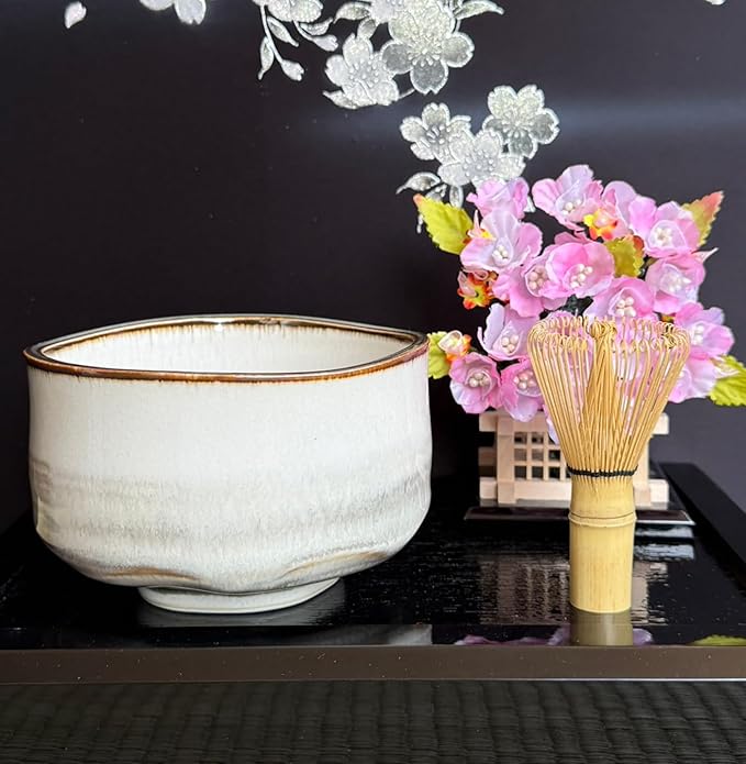 Japanese Traditional Handcrafted Mino Matcha Chawan Tea Bowl Cup Ceremony Tableware Pottery (Unka)