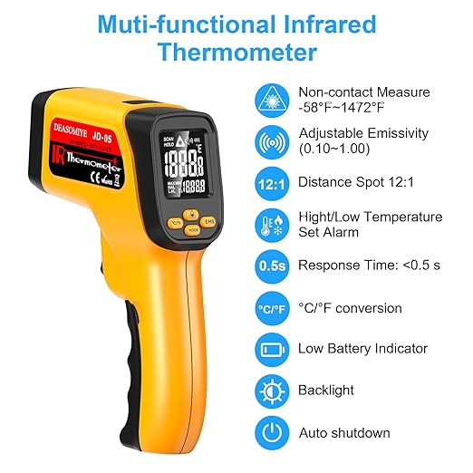 Infrared Thermometer (-58℉～1472℉(-50℃～800℃))