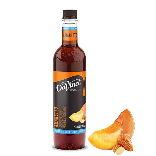 DaVinci Gourmet Sugar-Free Amaretto Syrup, 25.4 Fluid Ounces (Pack of 1)