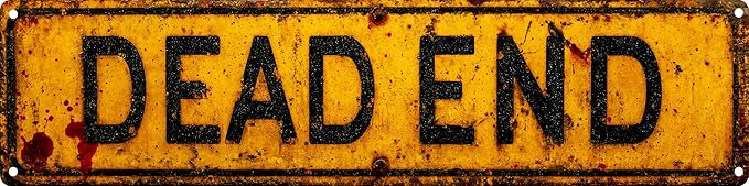 Vintage Tin Halloween Sign Retro Metal Dead End Signs For Home Decor Stylish Wall Art Plaques Gift For Home Bathroom Kitchen And Gothic Wall Decor In Every Room 4x16 In