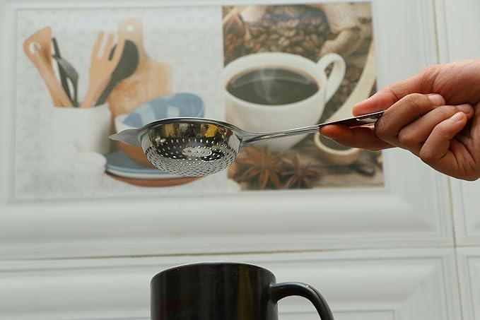 Plastic Tea and Coffee Strainers, Multicolour (Set of 4) Colour May Vary (Coffee Strainer)